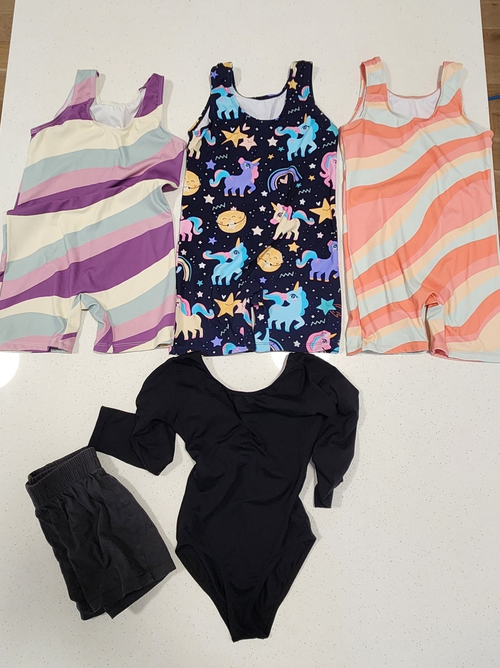 Girls Gymnastics/ Dance Leotard and Bodysuit Bundle | 5 Pieces | EUC/5-7